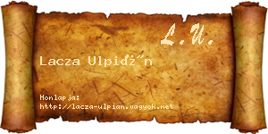 Lacza Ulpián névjegykártya